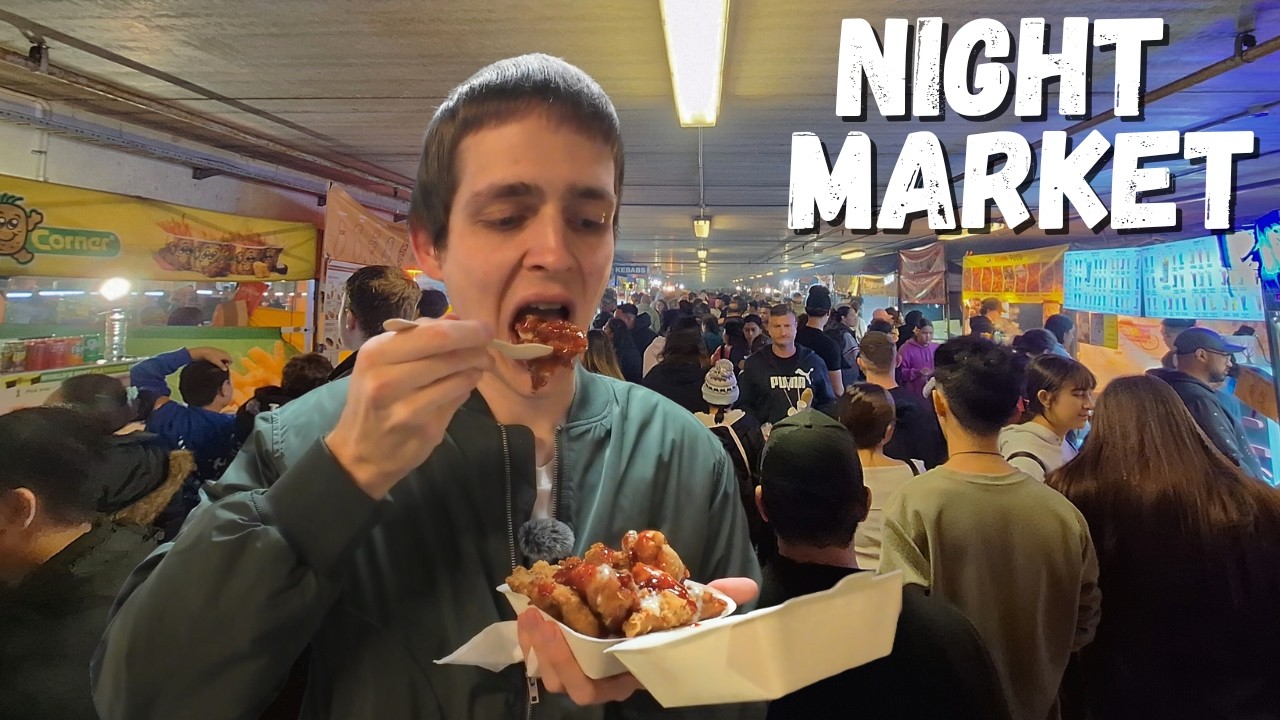 EATING EVERYTHING in NEW ZEALAND'S BIGGEST NIGHT MARKET!!!