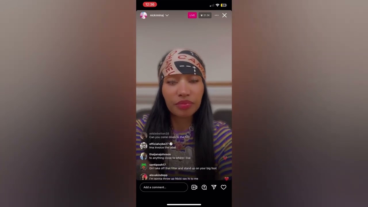 Nicki Minaj - Instagram Live (February 20, 2024)