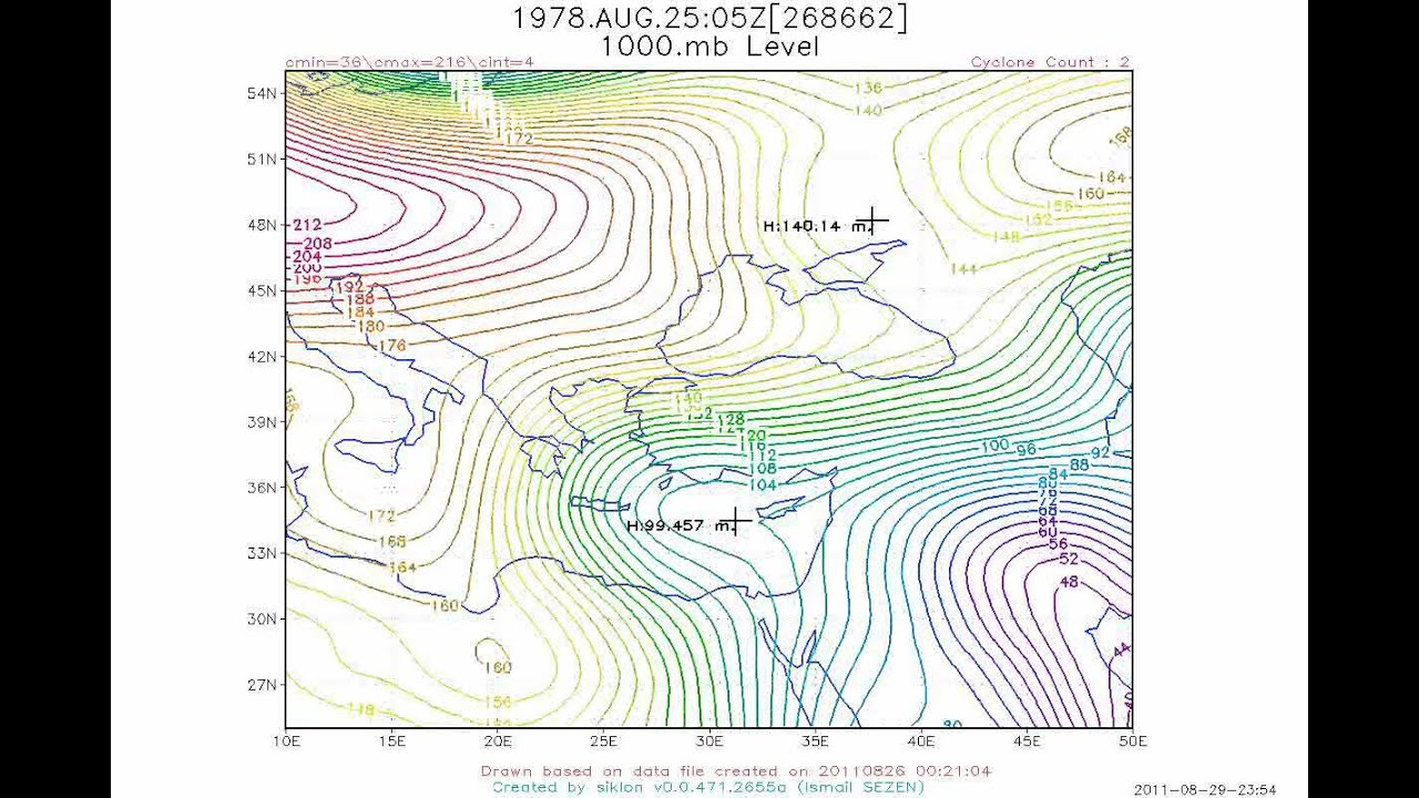 Cyclone Locations + Year: 1978, Level: 1000mb. Time Interval:1 hour - Time Lapse