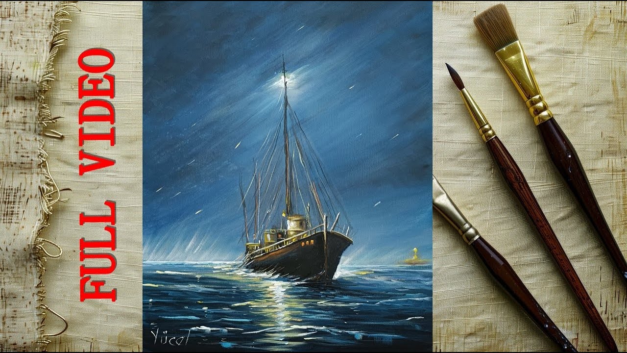 Yelkenli Akrilik Boya  /Landscape Acrylic Painting