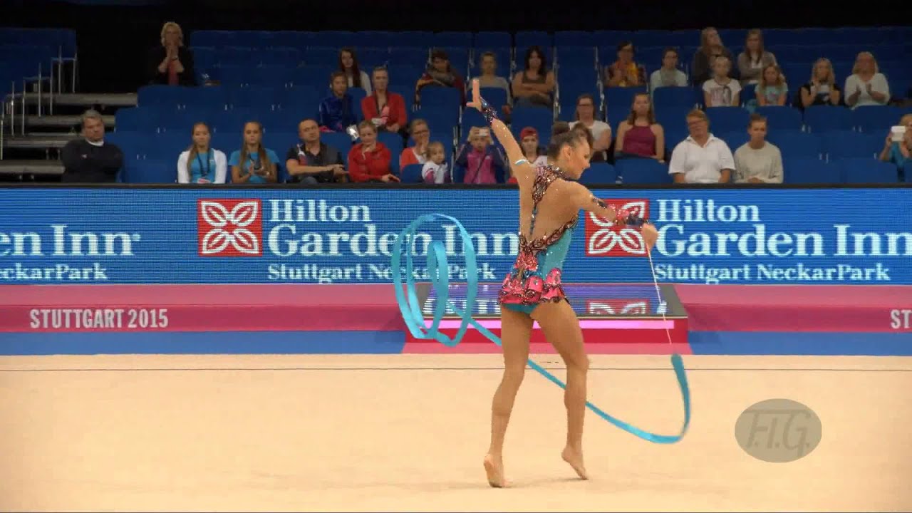 Anastasiya SERDYUKOVA (UZB) 2015 Rhythmic Worlds Stuttgart - Qualifications Ribbon