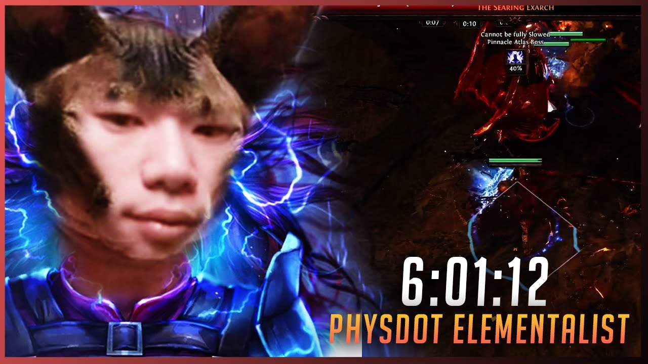 [POE 3.27] Physdot Elementalist League Start Run Eater/Exarch 6:01 (Rue Build 0 uniques 0 trade)