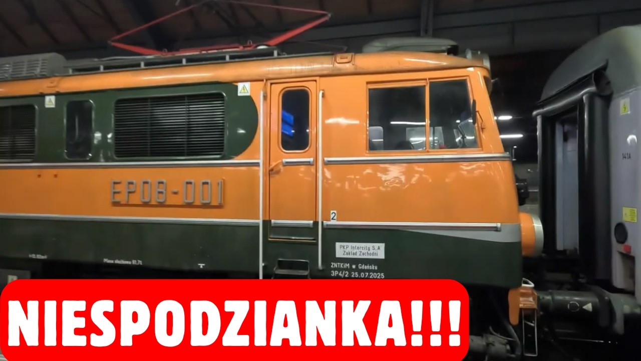 Zdefektowana EP07 z IC Baltic Express | EP08-001! Pociągi Wrocław Gł&oacute;wny