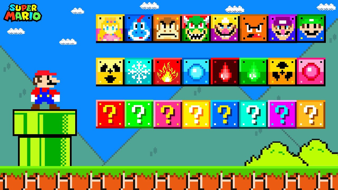 Super Mario Bros. but there are MORE Custom Question Blocks (ALL EPISODES)
