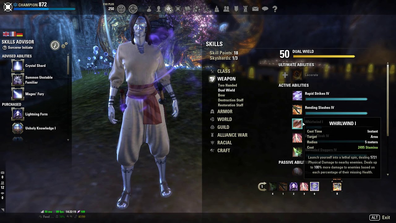ESO - Stamina Sorcerer: PVE DPS Build Dragon Bones (English)
