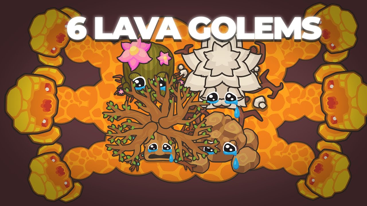 6 LAVA GOLEMS VS BOSSES - Taming.io