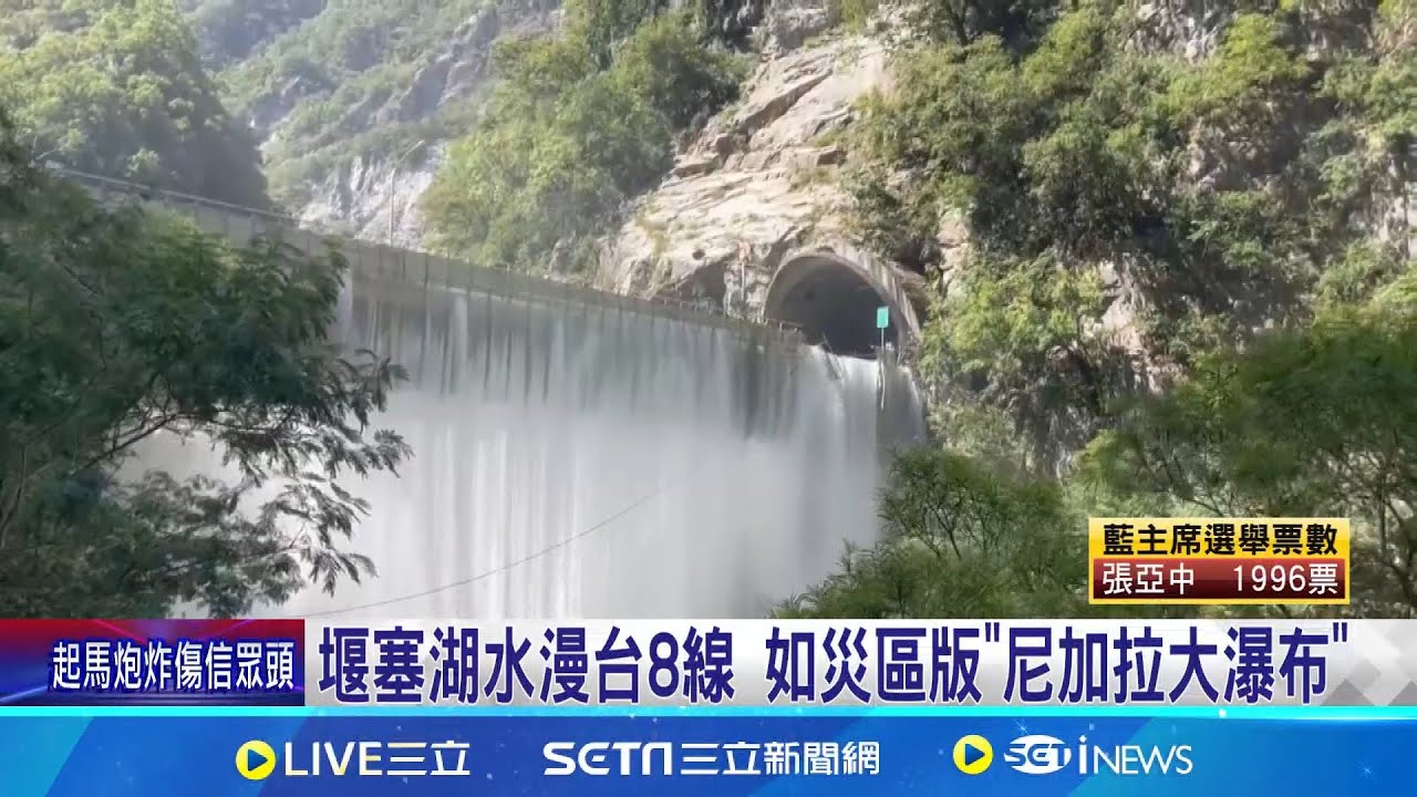 堰塞湖水漫台8線 如災區版