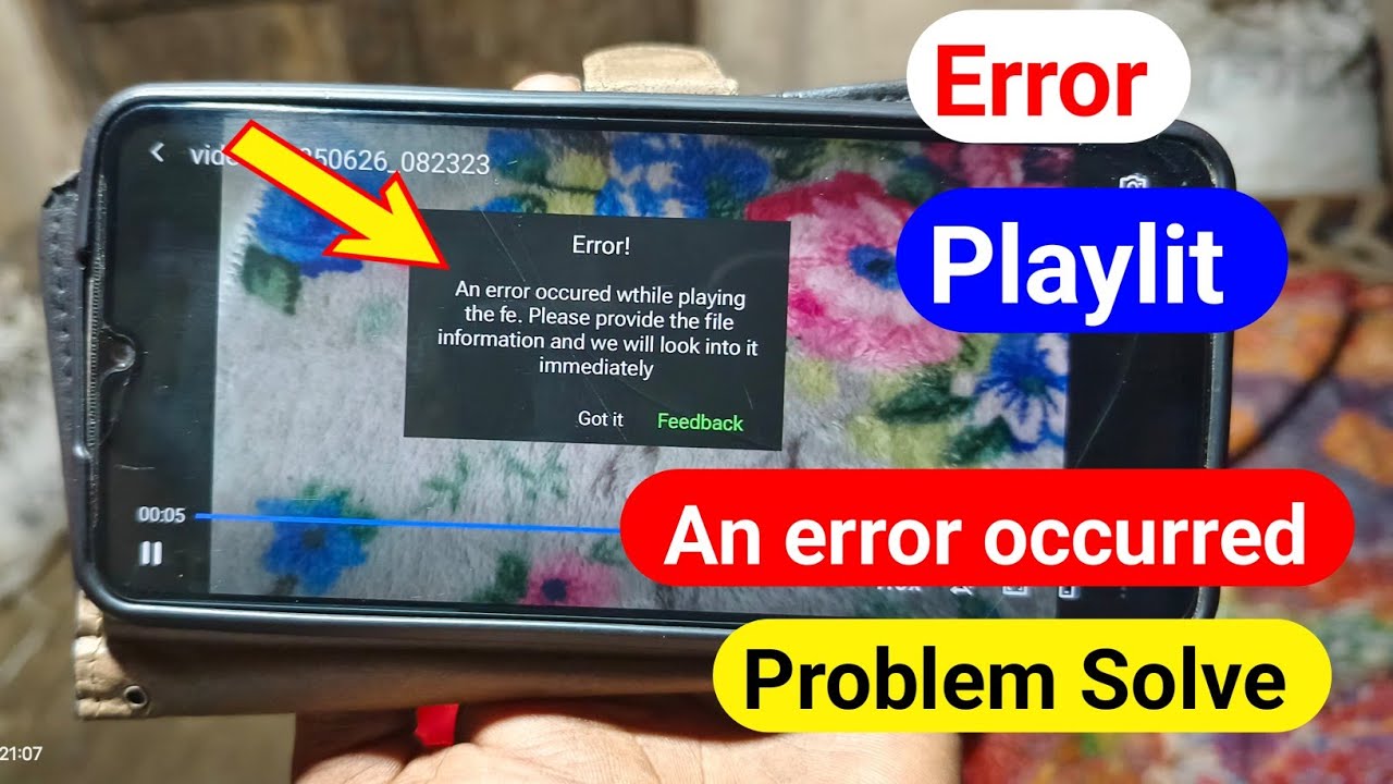 How To Fix An error occured while playing the file | Playit error | playit video nhi chal raha hai