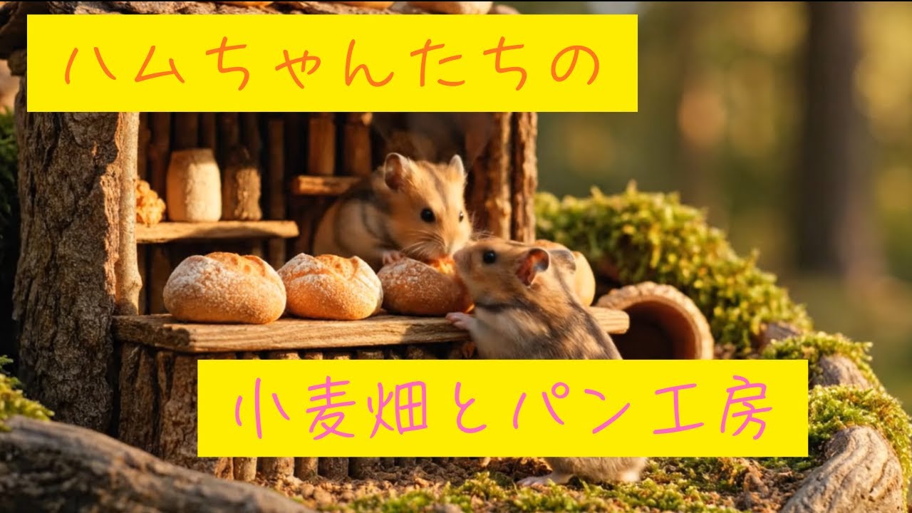 ハムちゃんたちのちいさなパン工房｜小麦粉から⁉ミニチュア料理🌾🍞Mini Hamster Bread Story#ハムちゃん #ミニチュア #パン工房 #癒し #ハムスター #パン屋 #ミニチュア