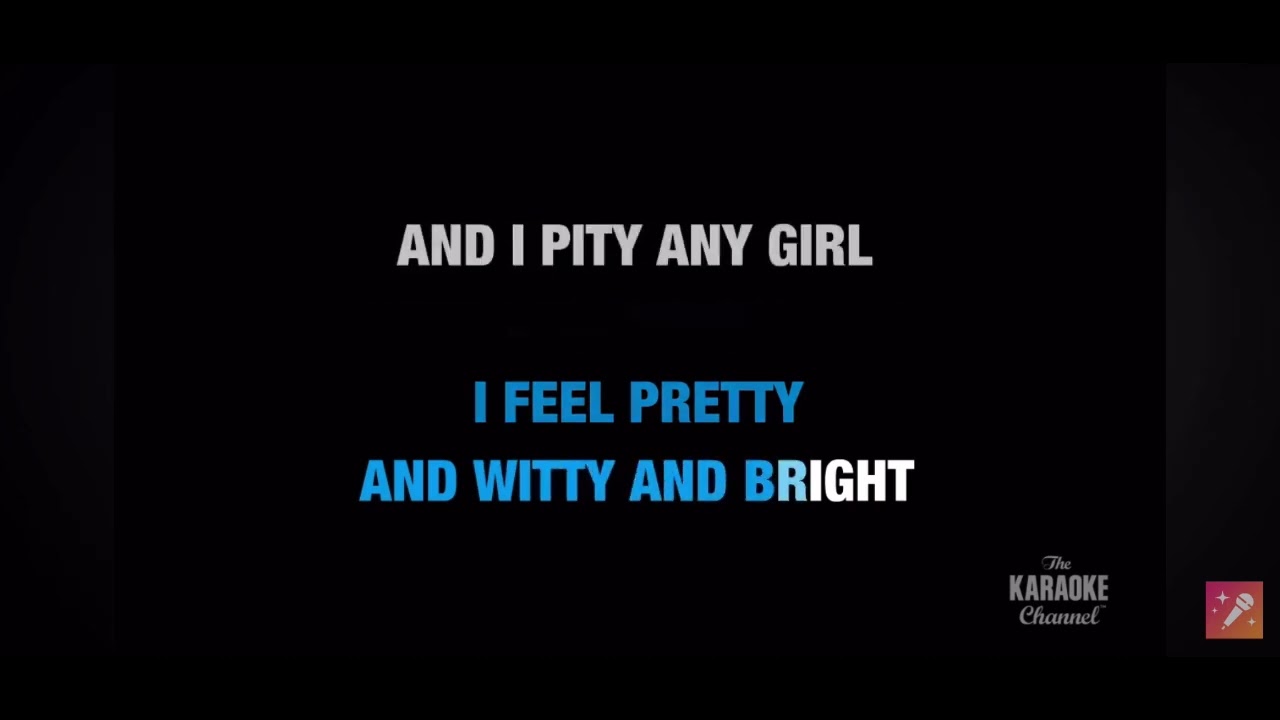 “I feel pretty” West Side Story Karaoke Maria Cut Eb