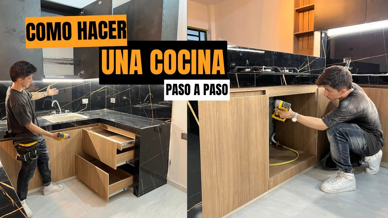 como hacer una cocina en madera PASO A PASO