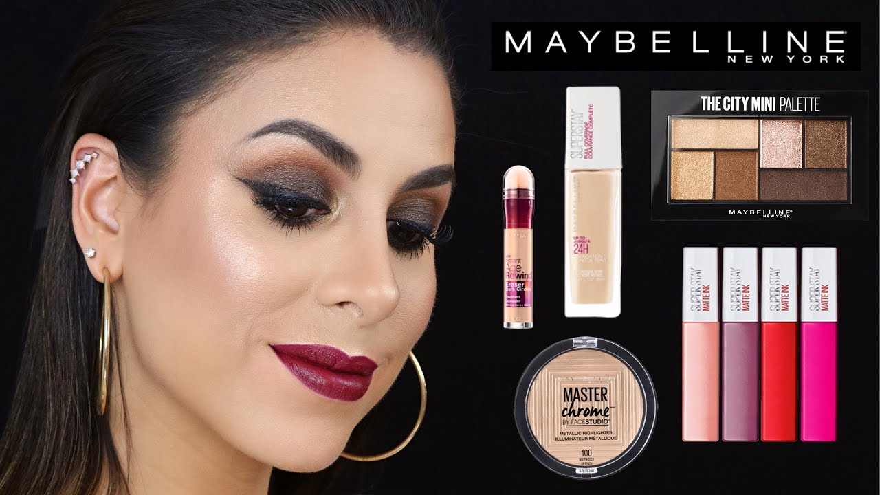 Maquillaje con 1 marca: MAYBELLINE · Favoritos + Productos Nuevos + Reviews + Tutorial