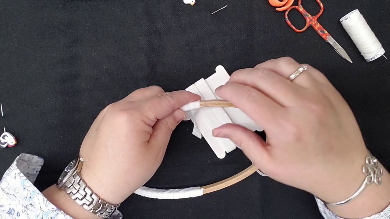 Floss Tube #23 Sassy Jacks Stitchery - Yonder Ways, Oval Hoop Wrap