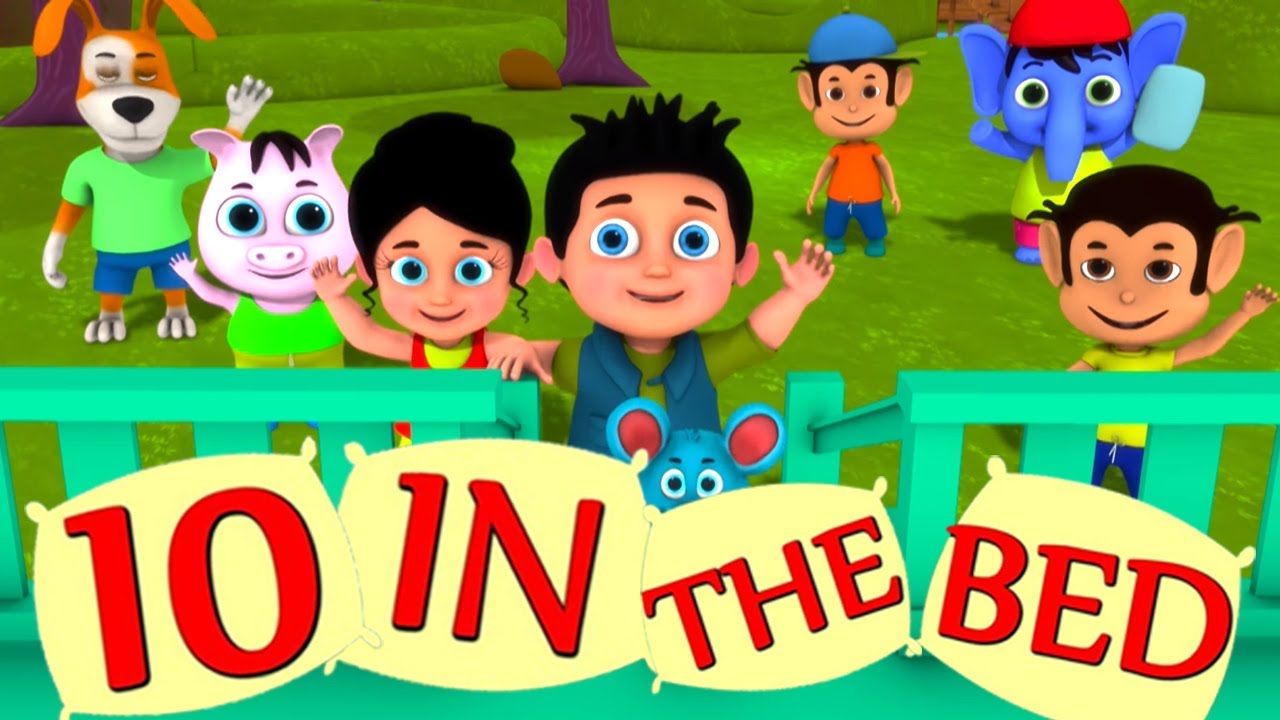 Ten In The Bed | Hindi Nursery Rhymes | दस पलंग में | Hindi Rhymes For Kids | Numbers 1 To 10