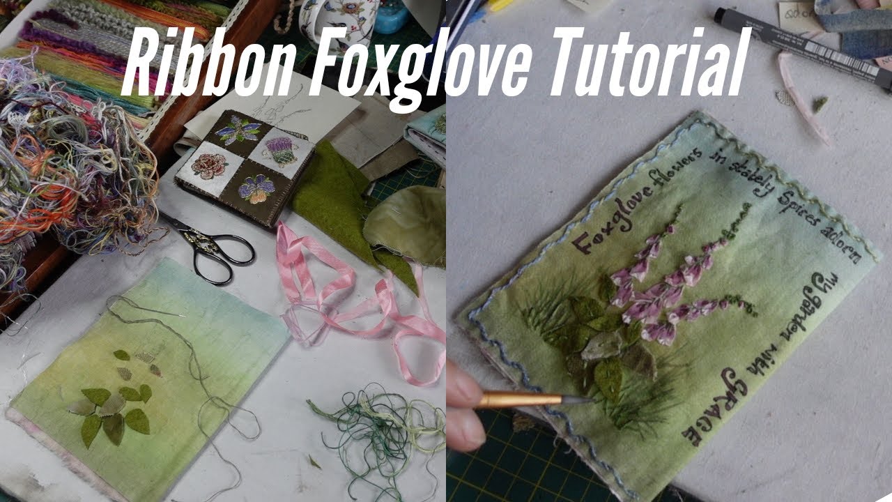Ribbon Embroidery.  Beginner friendly stitches for page 10 in my Fabric Flower Book