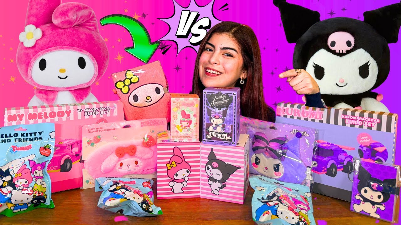 KUROMI vs MY MELODY ¿Cual es MEJOR? Juguetes y SORPRESAS! 💜🩷💜🩷
