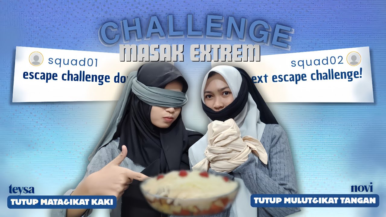 CALLENGE MASAK EKSTREM! 😵‍💫 Tutup Mata & Tutup Mulut — Siapa Paling Emosi?! 😂🔥