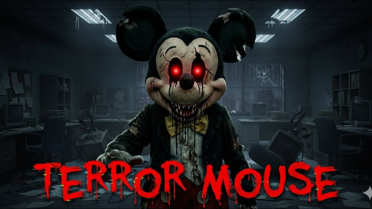 HORROR MICKEY MOUSE IN DISNEYOFFICE #HorrorMickey #CreepyMickey #DarkMickey #EvilMickey