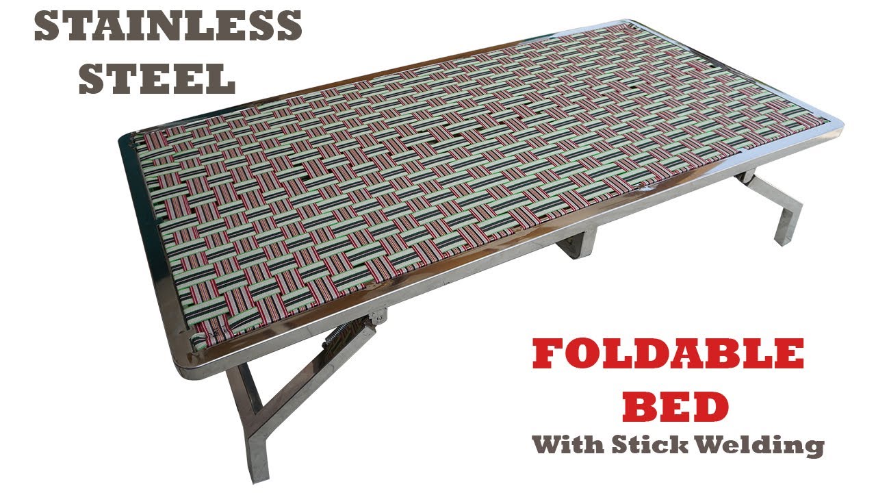 Stainless steel fold-able cot Bed/ Khatla /charpai with unique welding joints
