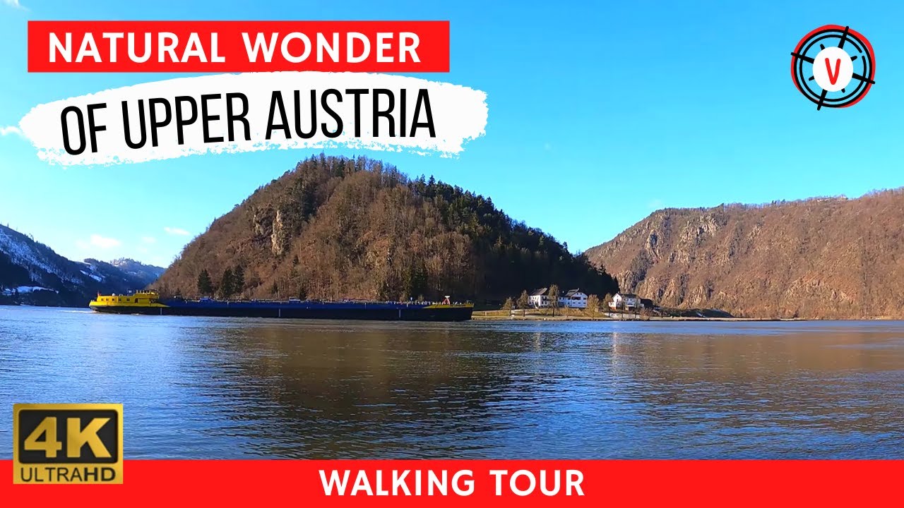 Danube River ☀️ Schlögener Schlinge Austria Virtual Walking Tour [4K Video]