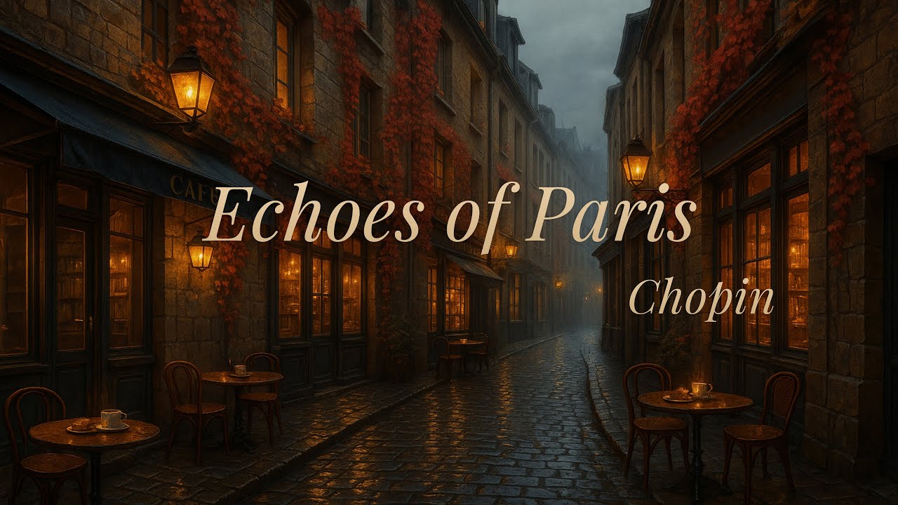 Chopin — Echoes of Paris  Nocturnes & Preludes in Rain Candlelight Piano Ambience 4K