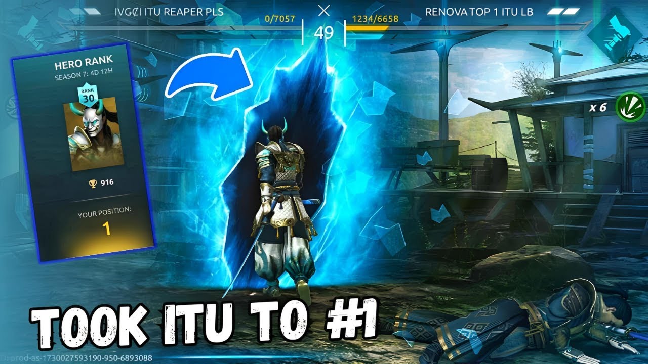 How I Took My Itu to Top #1 Position in Leaderboard🔥| Top Leaderboard Matches🥵| Shadow Fight 4
