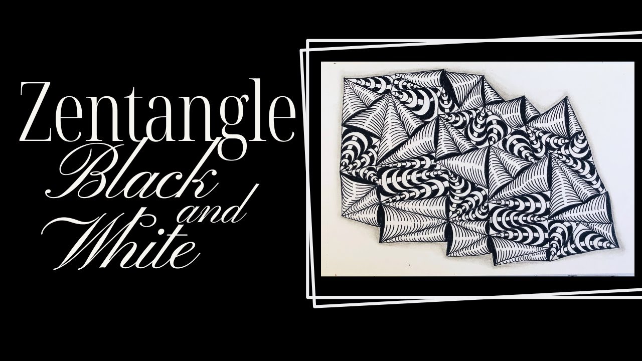 Medative Drawing using Zentangle Patterns / Zentangle Tutorial / Zen Doodle with relaxing Music
