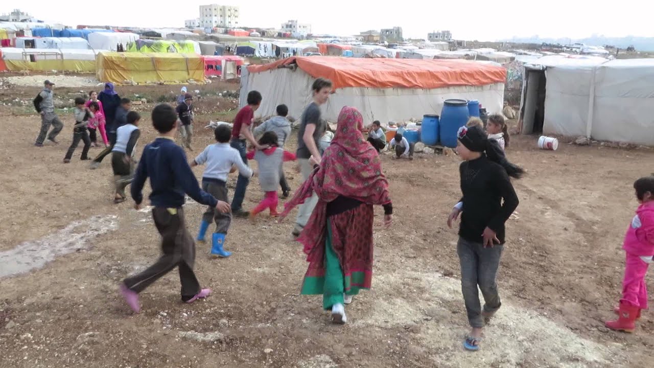 Malala plays football with Syrian refugee children