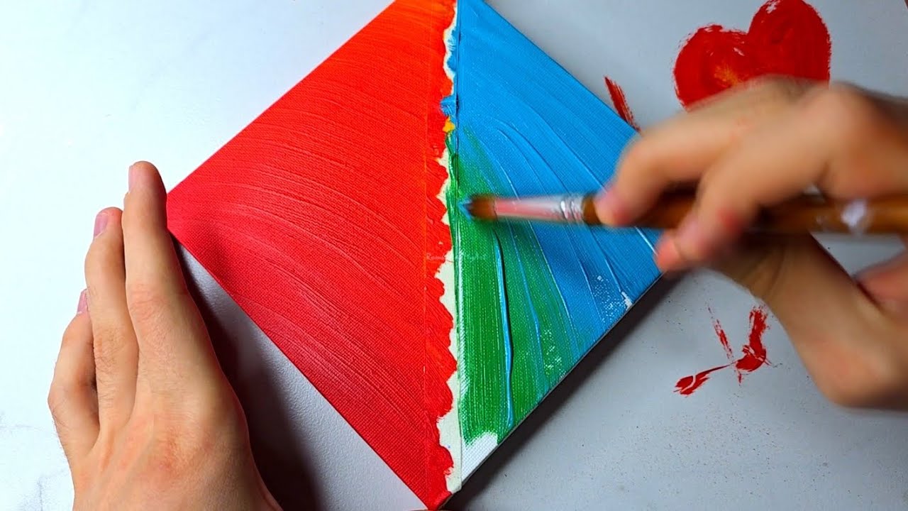 My painting shows the combination of Summer and Winter in one Whole🌅❄️