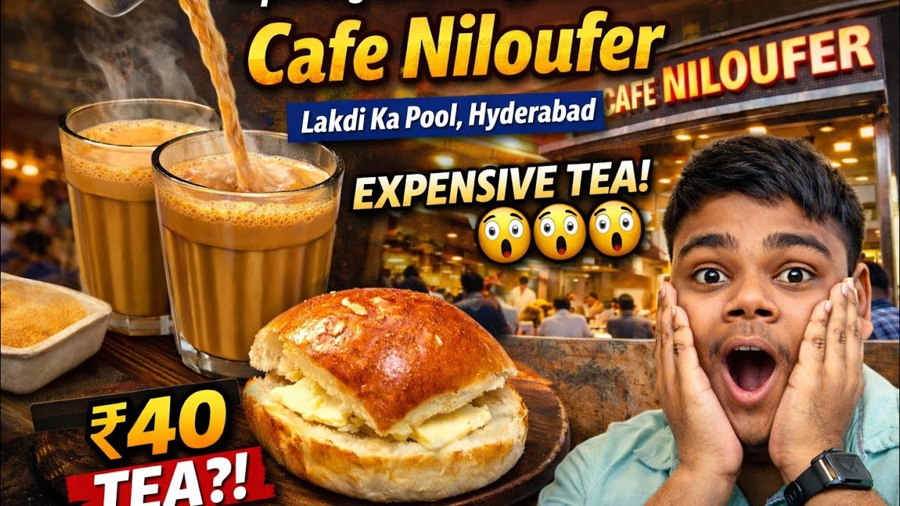 Exploring India's Biggest Tea Cafe | Cafe NILOUFER Lakdi Ka Pool Hyderabad😱😱🔥@tripvally