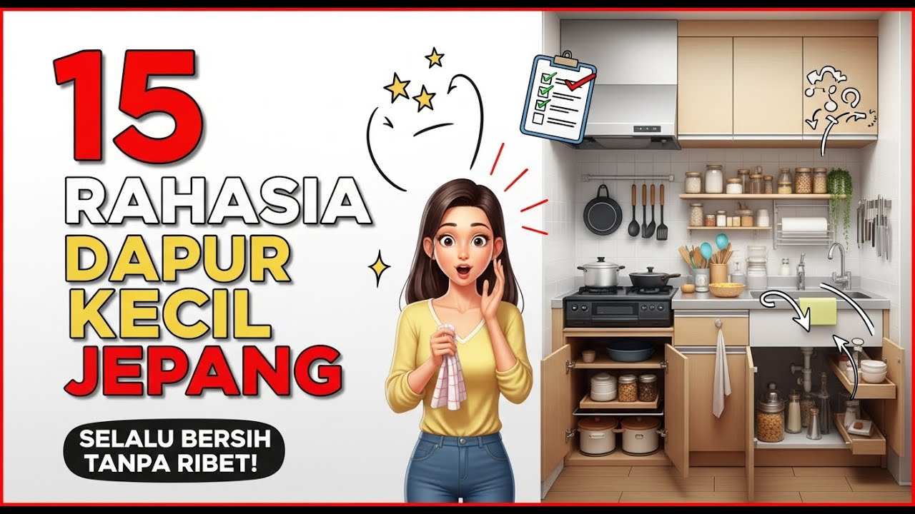 15 Rahasia Dapur Kecil Jepang Selalu Bersih bagi Ibu Rumah Tangga