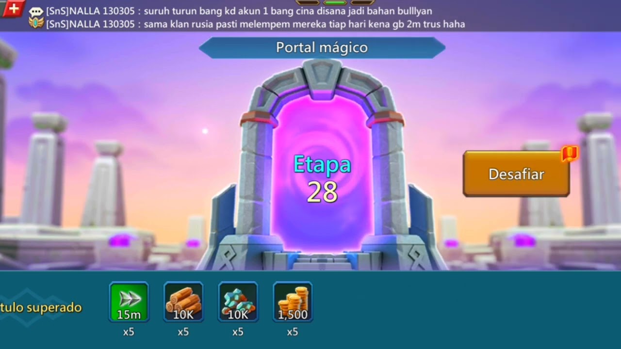 Lords Mobile: Portal magico etapa 26-30 [SOLO PARA NUEVOS]