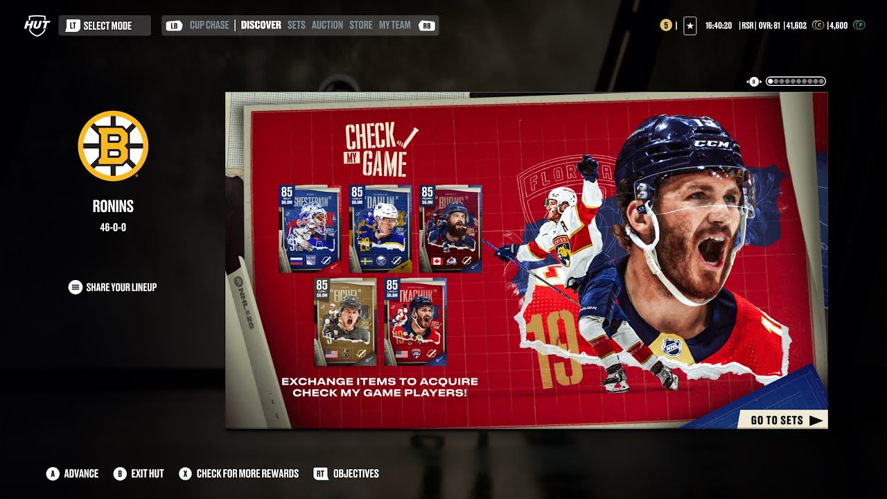 NHL 26 Pack Opening 09/12/2025 NHL Check My Game / Season 1