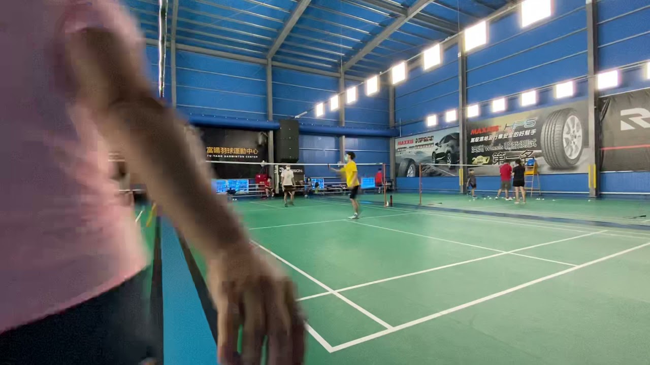 20211009 男子羽球單打 21分制
part 1（Andy Tsai（黃衣）vs Brian Song（白衣）)