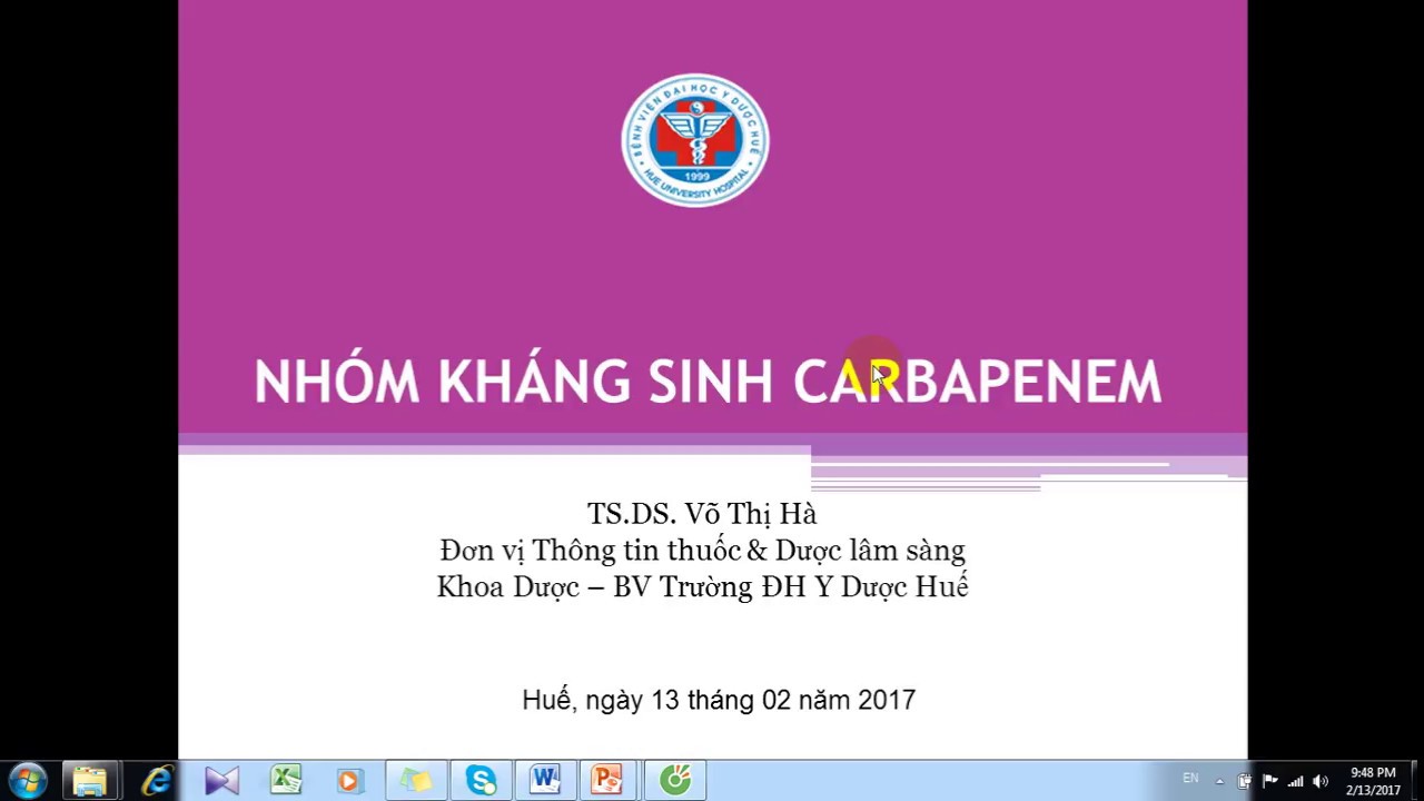 Nhóm kháng sinh Carbapenem