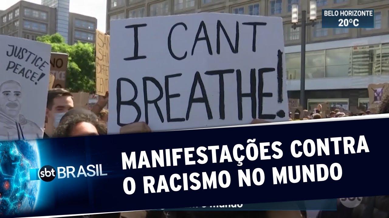 Pedidos de justiça por George Floyd ganham o mundo | SBT Brasil (06/06/20)