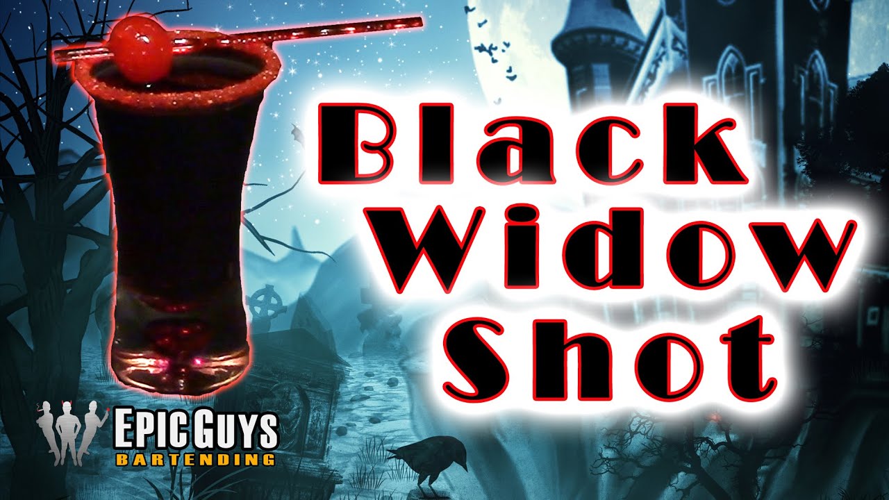 How To Make A Black Widow Shot | Halloween Cocktail Recipe | Epic Guys Bartending