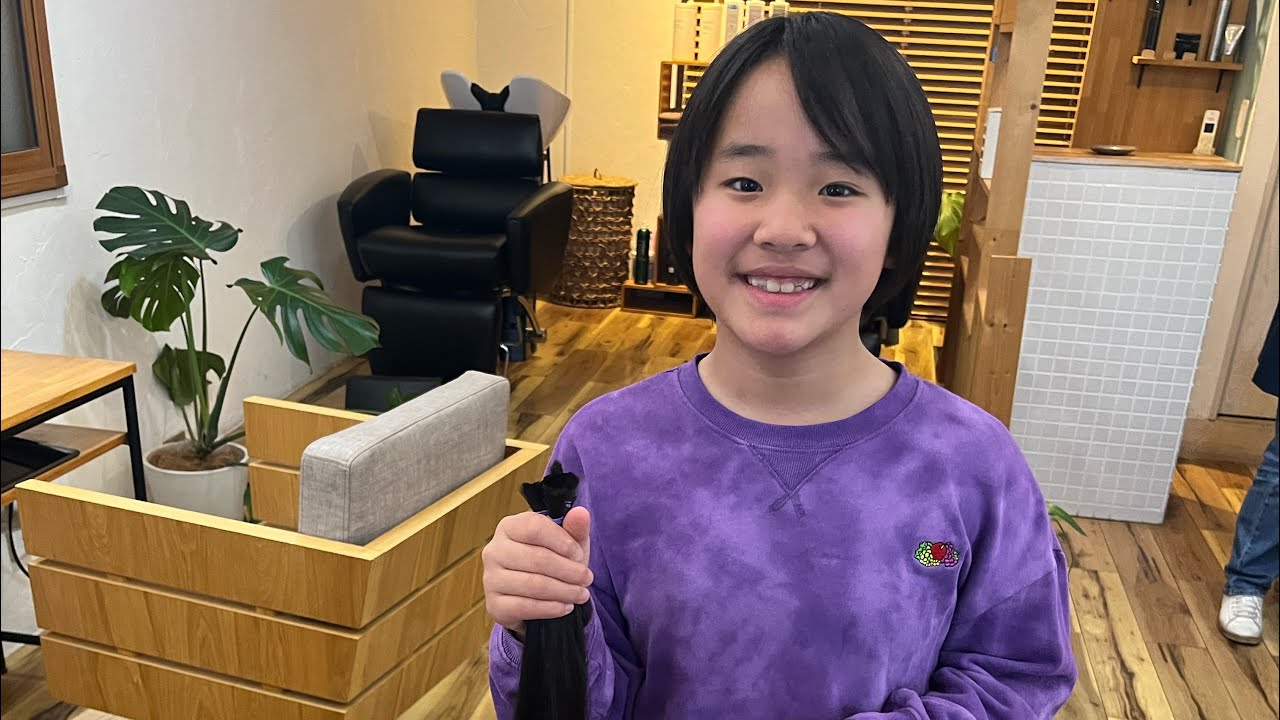 [ヘアドネーション]5年伸ばしたロングヘアをばっさりショートヘアにスタイルチェンジ☆Homely自由が丘　#ばっさりカット #ショート