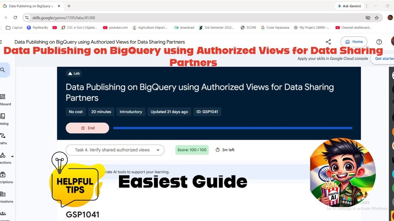Data Publishing on BigQuery using Authorized Views for Data Sharing Partners #GSP1041 #qwiklab