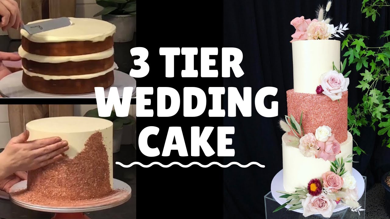 Satisfying Cake Decorating - 3 Tier Wedding Cake!