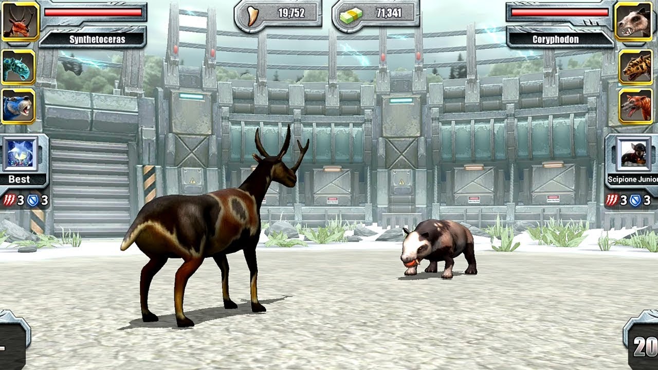 Jurassic Park Builder GLACIER Tournament Android Gameplay - Max Level Synthetoceras