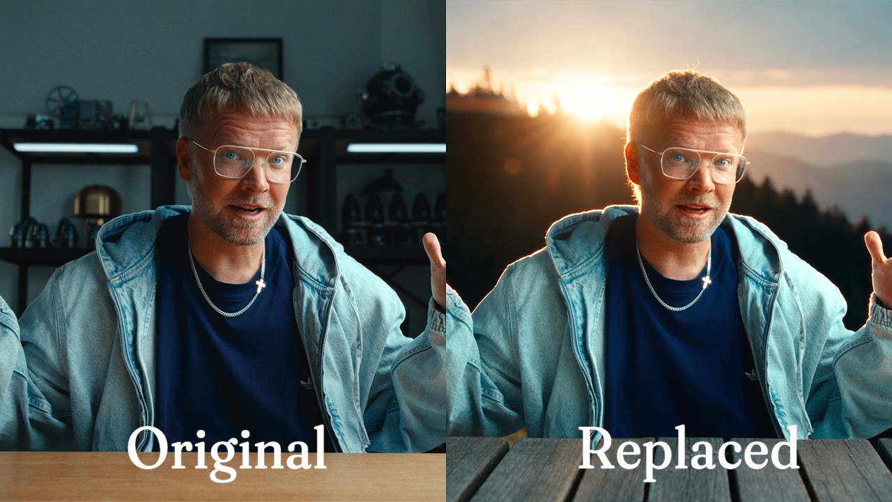 Замена фона на видео. Без хромакея и маскирования