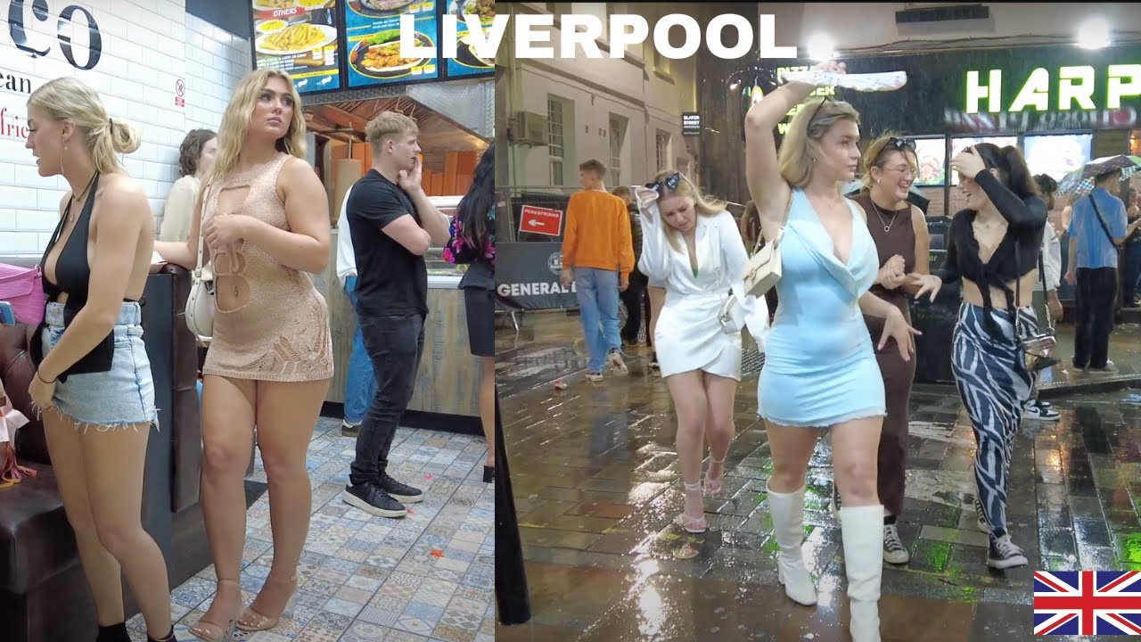 LIVERPOOL CITY ENGLAND NIGHTLIFE WALK TOUR
