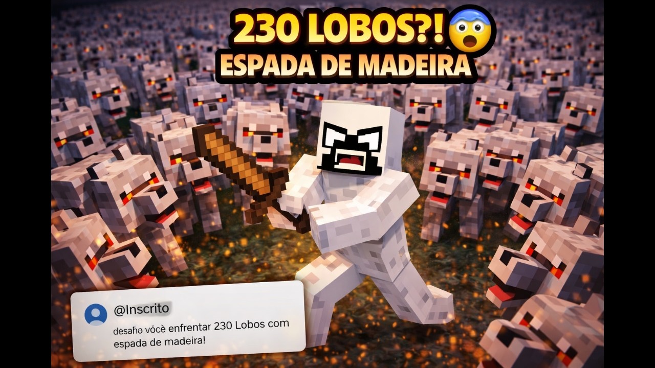 UM INSCRITO ME DESAFIOU: 230 LOBOS COM ESPADA DE MADEIRA + NOTÍCIA! | EP37