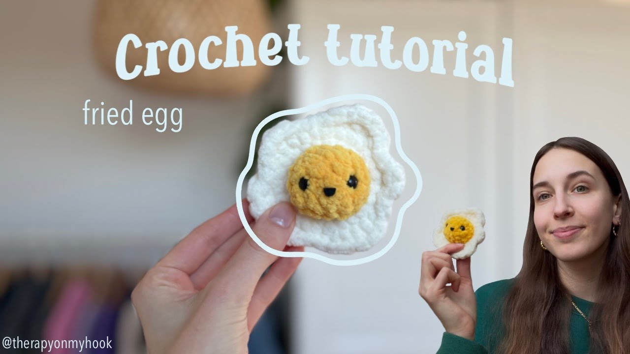 Fried Egg crochet tutorial 🍳 free step-by-step crochet pattern
