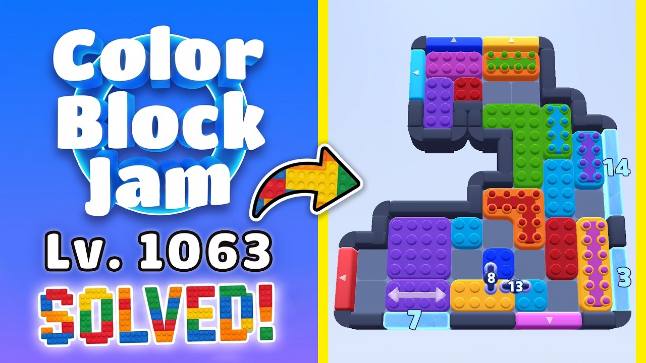 Color Block Jam Level 1062 (1063) | Every Puzzle Solved! 🎯