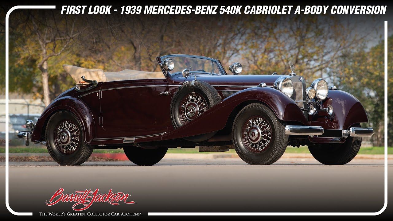 FIRST LOOK - 1939 Mercedes-Benz 540K Cabriolet A-Body Conversion - BARRETT-JACKSON SCOTTSDALE