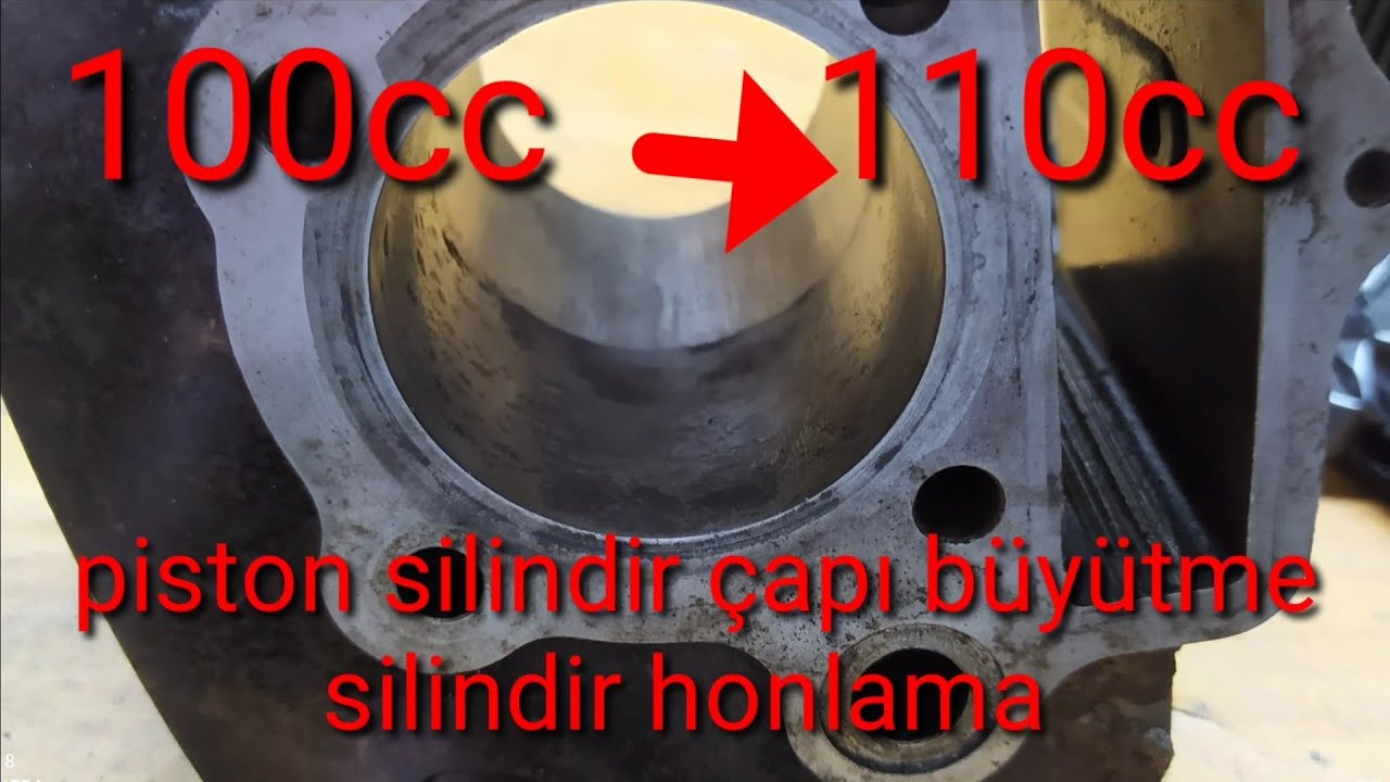 Motosiklet CC yükseltme silindir rektefiye piston çapı büyütme silindir honlama segman atma büyütme