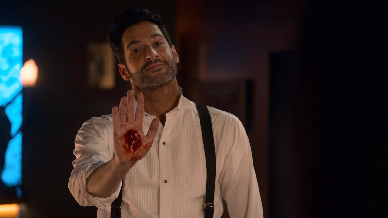 Lucifer gets shot by Rory to prove his love to daughter [subtitles], 4K 2160p, Lucifer S06 E08, HQ