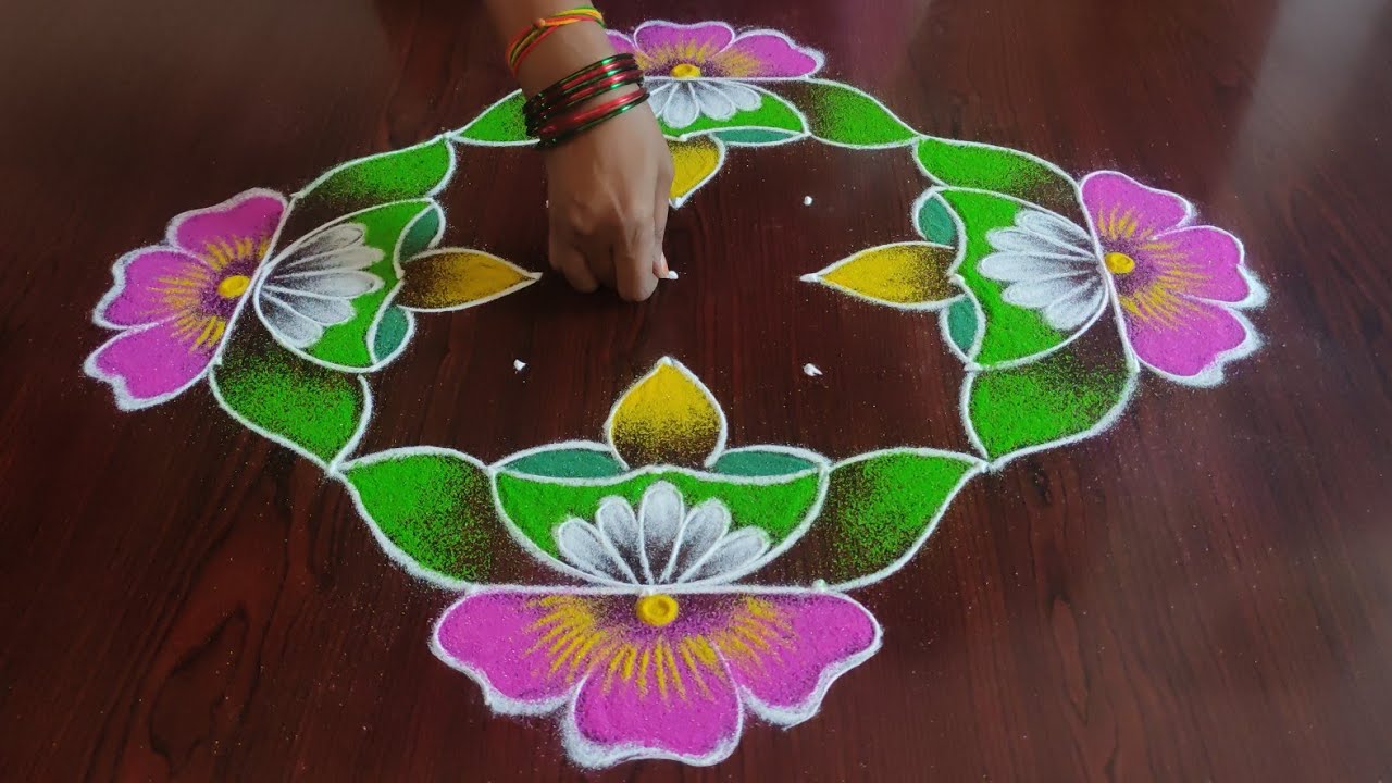 2021 diwali special rangoli (7×3×3) dot's..